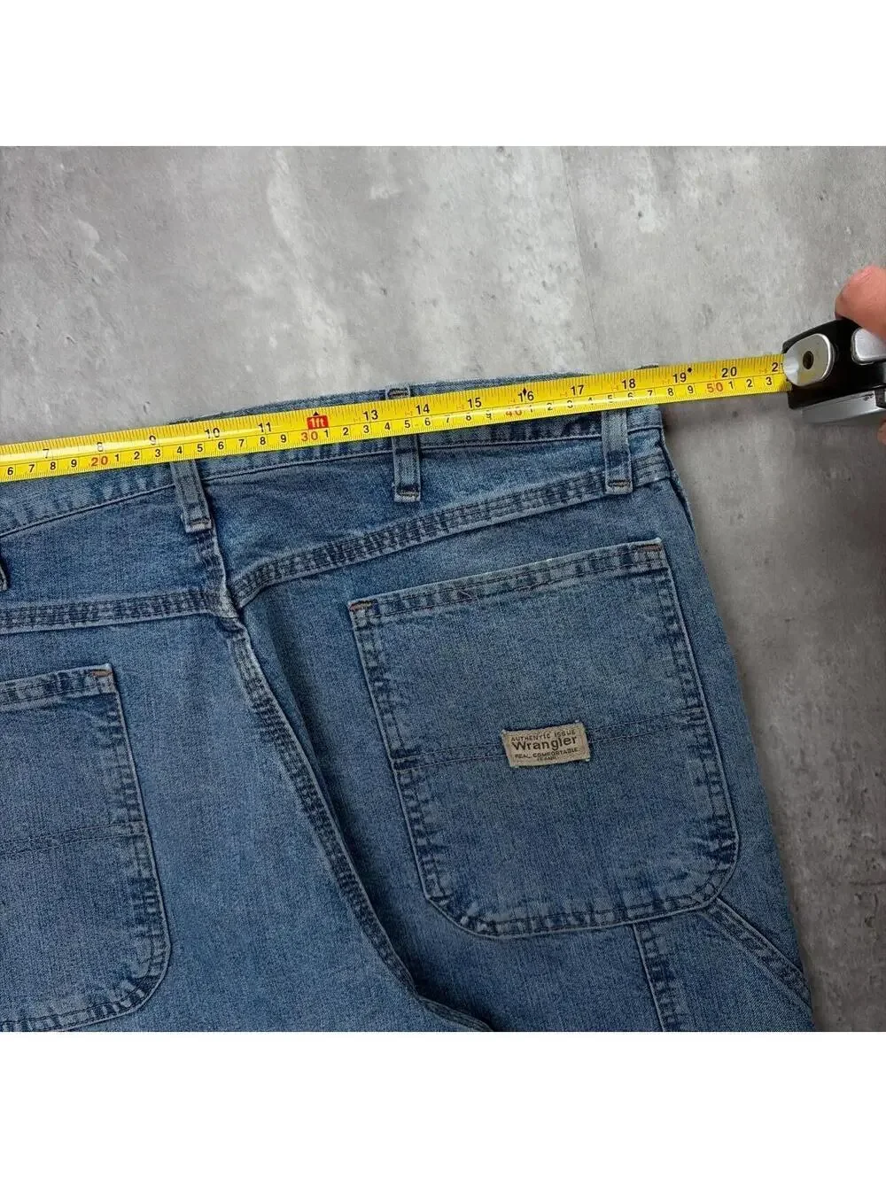 Y2K Blue Wrangler Grunge Baggy Carpenter Distressed Skater Denim Jeans